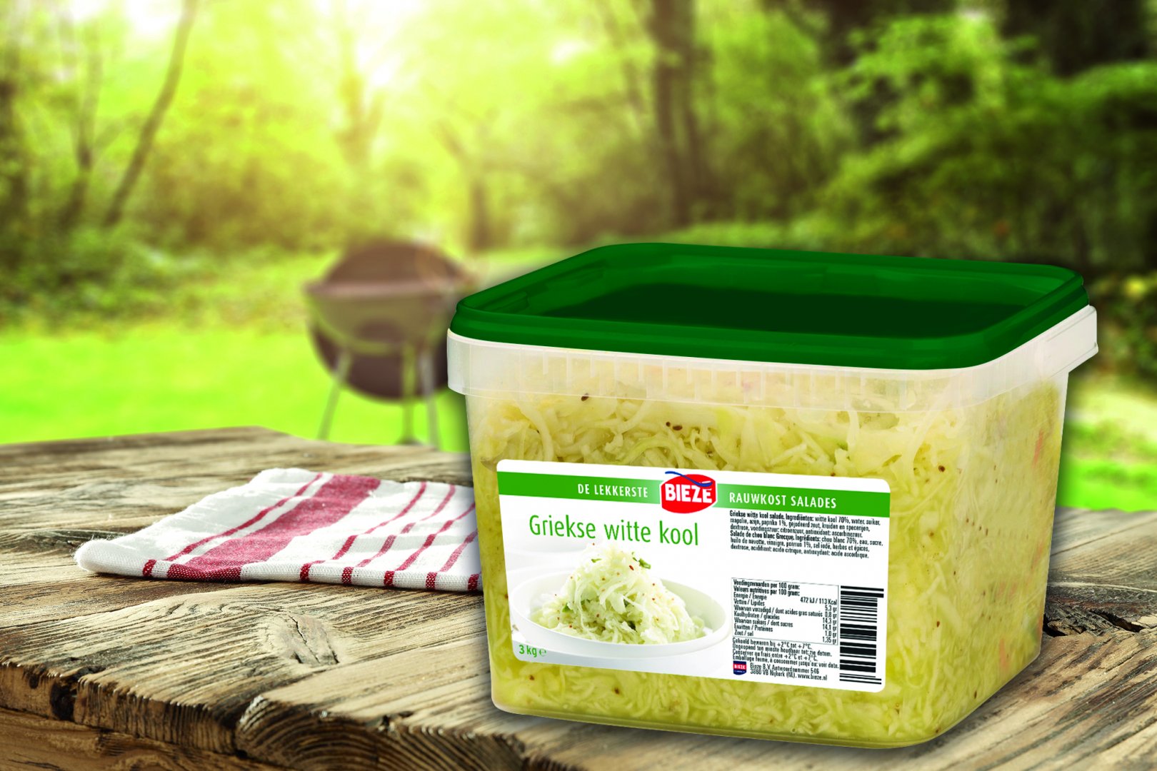 Griekse witte kool salade met feta & olijven