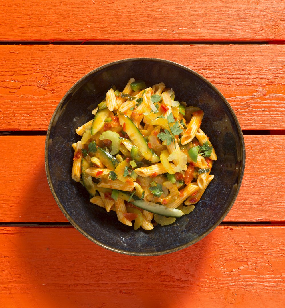 Salade pasta mediterraan