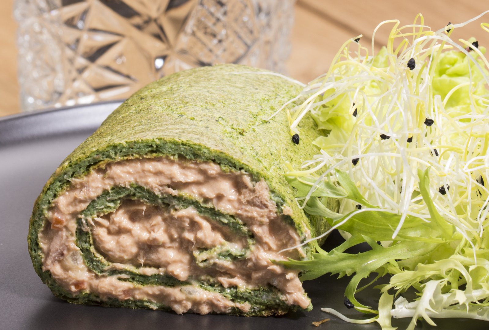 Wrap van Tonijn en Spinazie